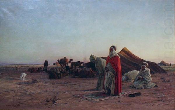 Eugene Alexis Girardet Prayer in the Desert china oil painting image